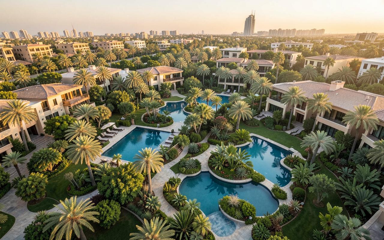 Al Barari, Dubai — streets, homes and surroundings