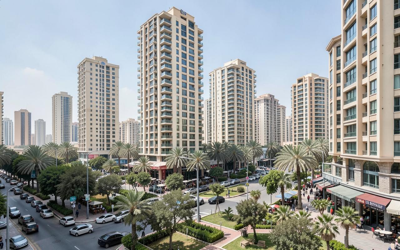 Jumeirah Village Circle (JVC), Dubai — streets, homes and surroundings